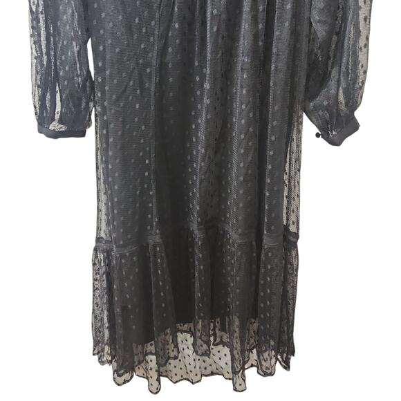 Cabi Theater Dress Black w Polka Dot Lace overlay Size Medium NWT Retail $169 - Picture 12 of 16